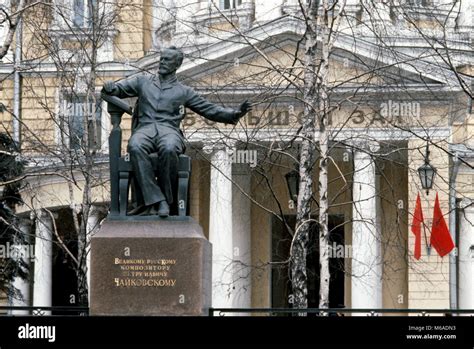 Statue Of Th Century Russian Composer Tchaikovsky Outside The