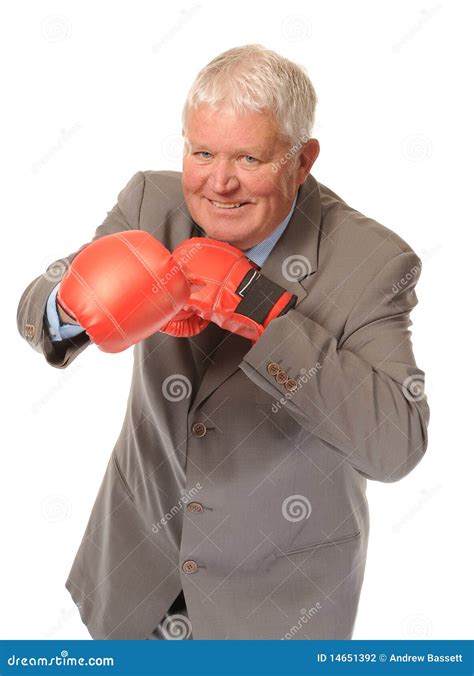 Successful Mature Businessman Boxing Stock Photo Image Of Boxing