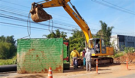 Coletor de esgotos começa a ser implantado na região do Oropó Semae