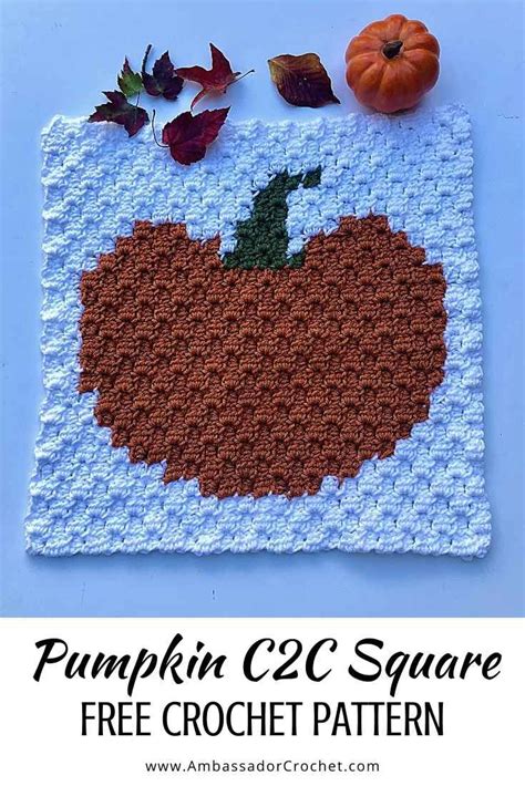 Pumpkin Blanket Square Crochet Pattern Ambassador Crochet Hekle Ideer