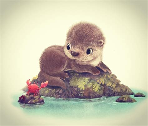 Cute Otter Otters Cute Otter Art Cute Animal Drawings - vrogue.co