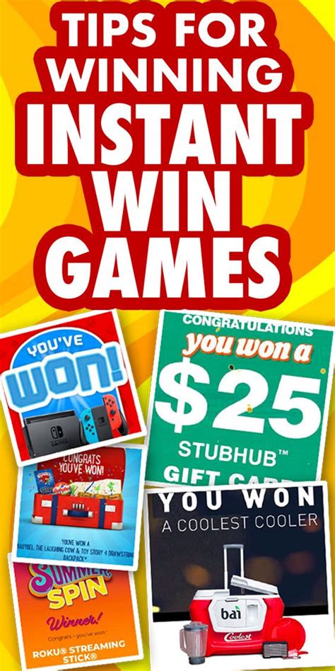 Best 12 Sweepstakes Tips How To Win Instant Win Games Artofit