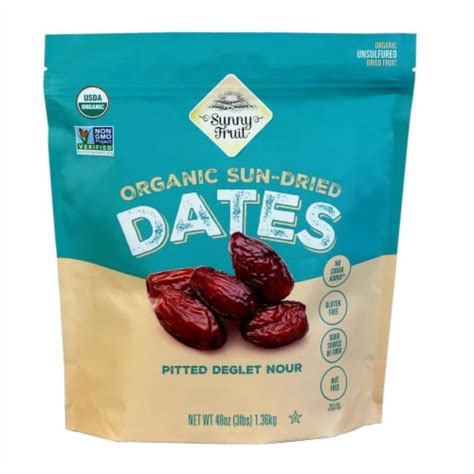 Sunny Fruit Organic Pitted Dates Deglet Nour Oz Bulk Bag Lbs