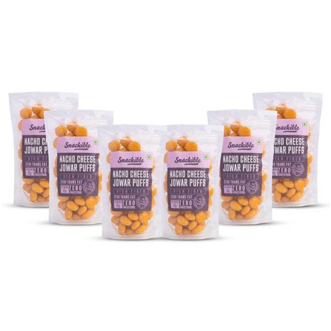 Snackible Nacho Cheese Jowar Puffs Pack Of X Gm Onegreen