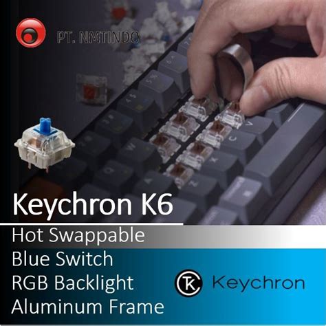 Jual Keychron K Hot Swappable Blue Switch Rgb Backlight Aluminum Frame Murah Shopee Indonesia