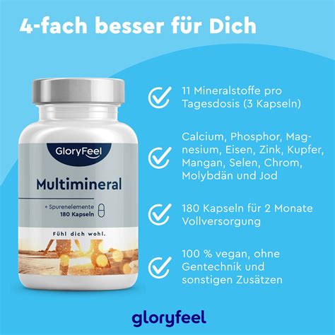 Gloryfeel Multimineral Calcium Magnesium Zink Kapseln St Shop