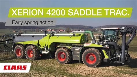 Claas Xerion 4200 Saddle Trac Early Spring Action Youtube