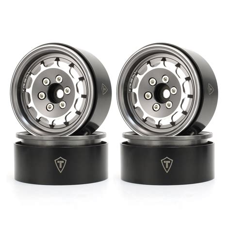 TREAL 1.9" Beadlock Wheel Rims (4pcs) for 1:10 RC Crawler Axial SCX10 ...