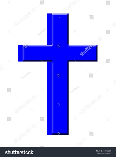 Three Dimensional Blue Cross Stock Photo 124993034 Shutterstock