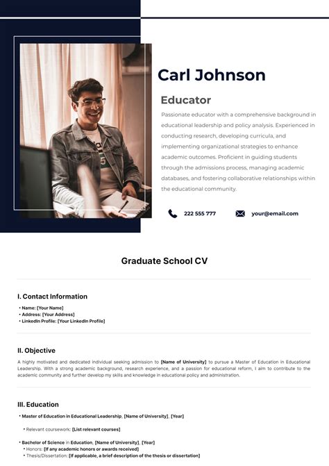 School Cv Templates Edit Online And Download