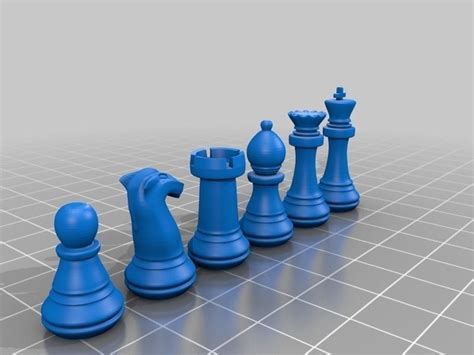 Chess Set As Stl Free 3d Model 3d Printable Stl