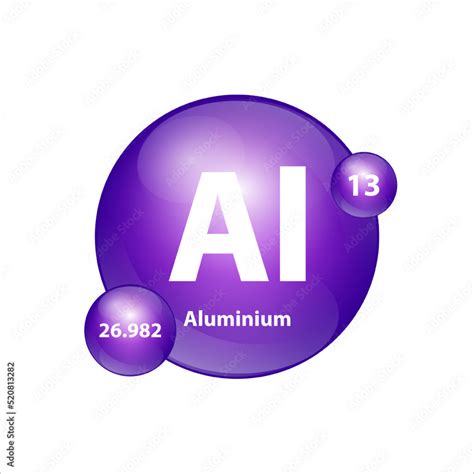 aluminium al icon structure chemical element  shape circle