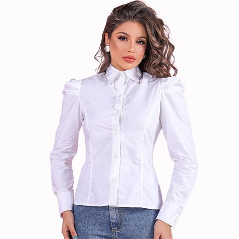 Camisa Manga Bufante - Camisa Social Manga Bufante Social Feminina | Shopee Brasil
