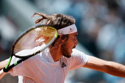 Stefanos Tsitsipas Greece Clenches His Fist Editorial Stock Photo