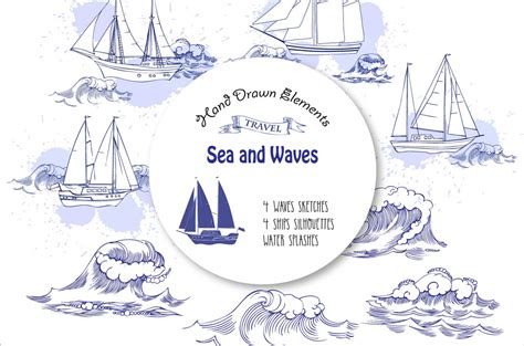 Sea and Waves Digital Clipart Graphic by natalia.piacheva · Creative ...