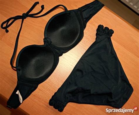 Buffalo czarne bikini strój kąpielowy warkocz S 36 70 75B Wrocław