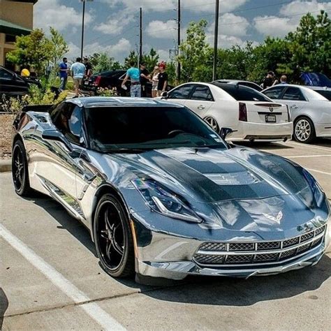 Chrome Wrapped Corvette~ Corvette Corvette Stingray Chevrolet Corvette Stingray