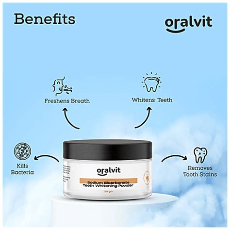 Buy Oralvit Sodium Bicarbonate Teeth Whitening Powder With Peppermint ...