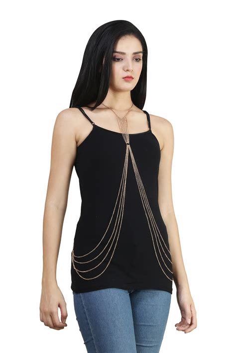 Buy Gold Bikini Multi Layer Body Chain Online In India