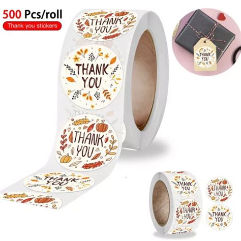 Envelope Packaging Flowers Adhesive Label Thank You Stickers Seal