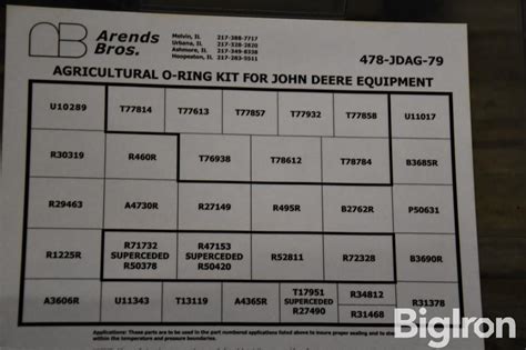 John Deere O Ring Kit BigIron Auctions