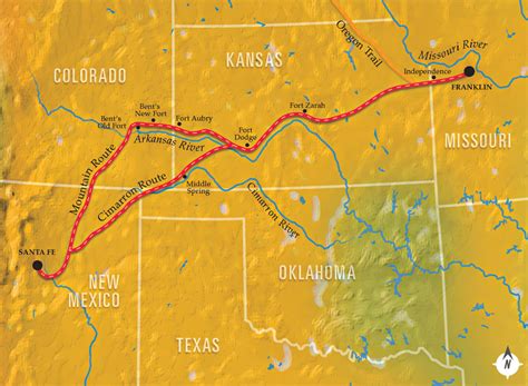 Santa Fe Trail Map / Santa Fe National Historic Trail: Special History ...