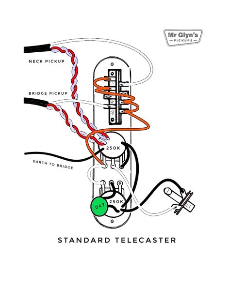Telecaster Wiring Diagram by Mr Glyns Pickups