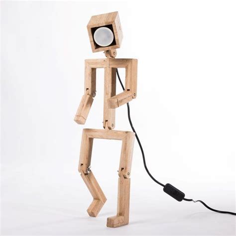 JAFFU Wooden Articulated Design Lamp In The Form Of A Personage