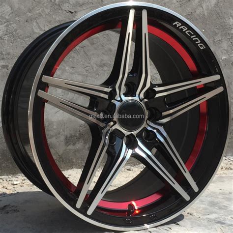 wholesale black  red rims      lug  wheels