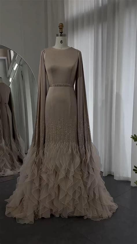 Видео Видео Dreamy Vow Luxury Dubai Mermaid Nude Evening Dresses