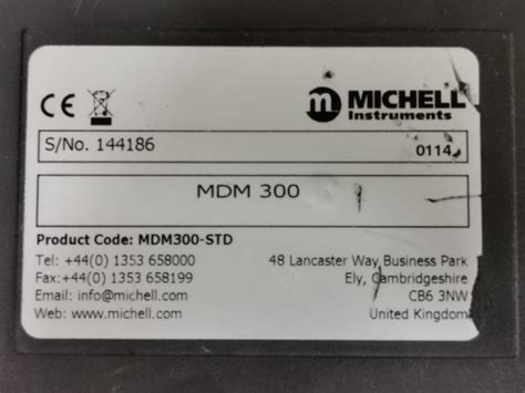 Used Michell Instruments Mdm Advanced Dewpoint Hygrometer Without