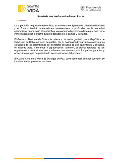 Alto Comisionado Paz on Twitter Atención Compartimos el