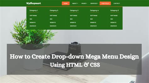 How To Create Mega Menu Using HTML CSS Dropdown Mega Menu Design