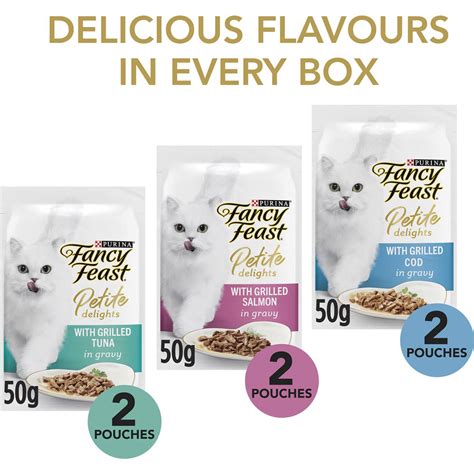 Fancy Feast Petite Delights Tuna Salmon And Cod Cat Food Pack