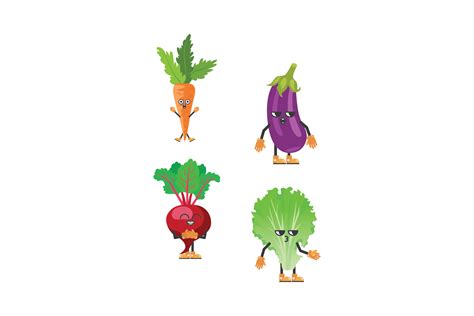 Kawaii Vegetable Icon Illustration Graphic By Samanostudio · Creative