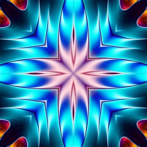 Premium Photo A Blue And Pink Star Design With A Red Star In The Middle