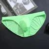 Men S Ice Silk Bikini Solid Seamless Briefs