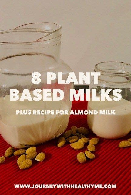 8 Plant Based Milks Journey With Healthy Me Dairy Free Milk Plant