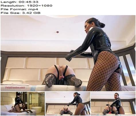 Mistress DominaFire Femdom Anal Stretching Session Anal Fisting Latex Female Domination Club