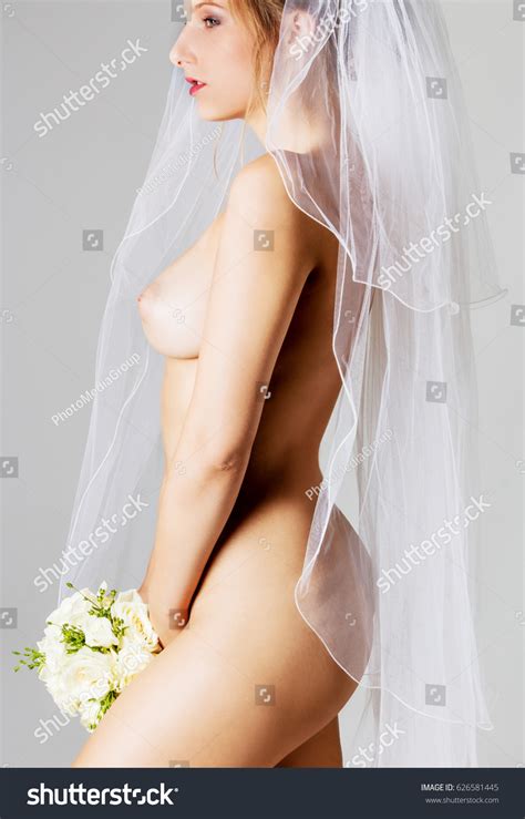 Beautiful Nude Bride Wedding Veil Stock Photo Shutterstock