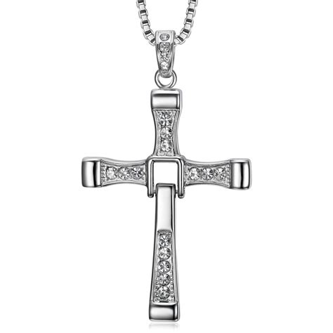 Bobijoo Jewelry Pendant Latin Cross Stainless Steel Zirconium 58mm