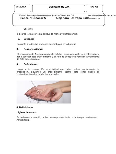 Pdf Lavado De Manosinferex Lavado De Manos Dokumen Tips