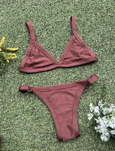 Conjunto Bikini Aura Chocolate En Kassia Bikinis Trendo