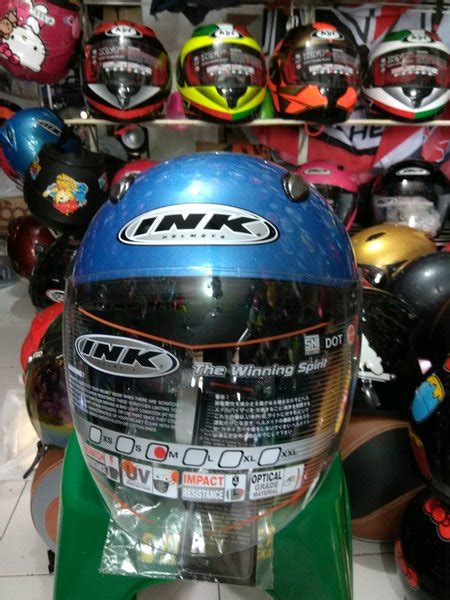 Jual HELM INK CENTRO JET ORIGINAL SOLID POLOS CRISTAL BLUE BIRU TUA