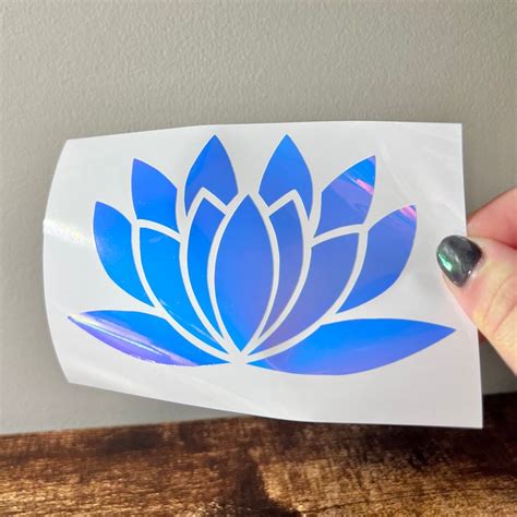 Lotus Sticker Lotus Decal Floral Car Window Decal Lotus Etsy