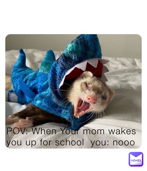 POV: When Your mom wakes you up for school you: nooo ...