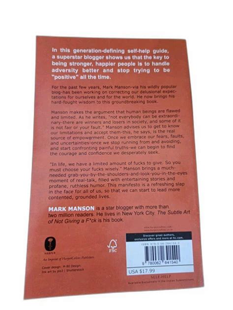 The Subtle Art Of Not Giving A Fuck Novel Book at Rs piece नवल बक in New Delhi ID