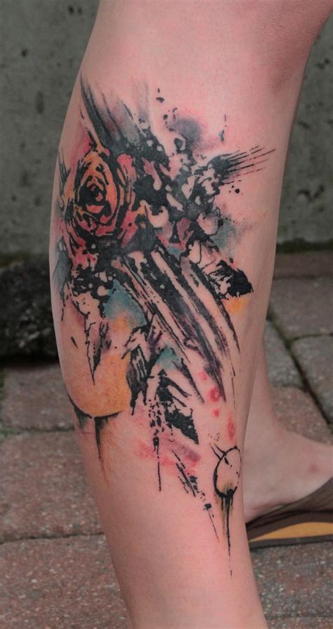 Abstract Rose Tattoo by Gene Coffey: TattooNOW