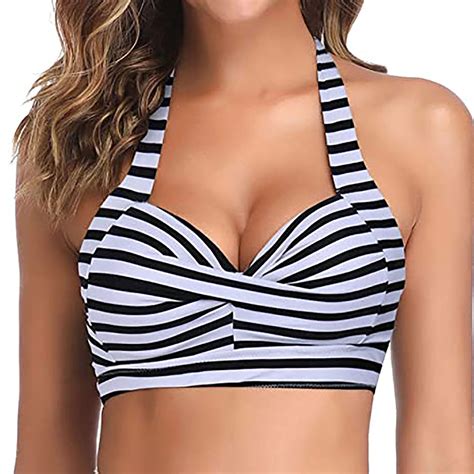 Jacenvly 2024 Bikini Swimsuits For Women Soft Satiny Women S Fashion Multi Color Swimsuit Halter