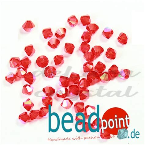 Beadpoint Delara Mc Bead Bicone Light Siam Ab Mm St Ck Delara